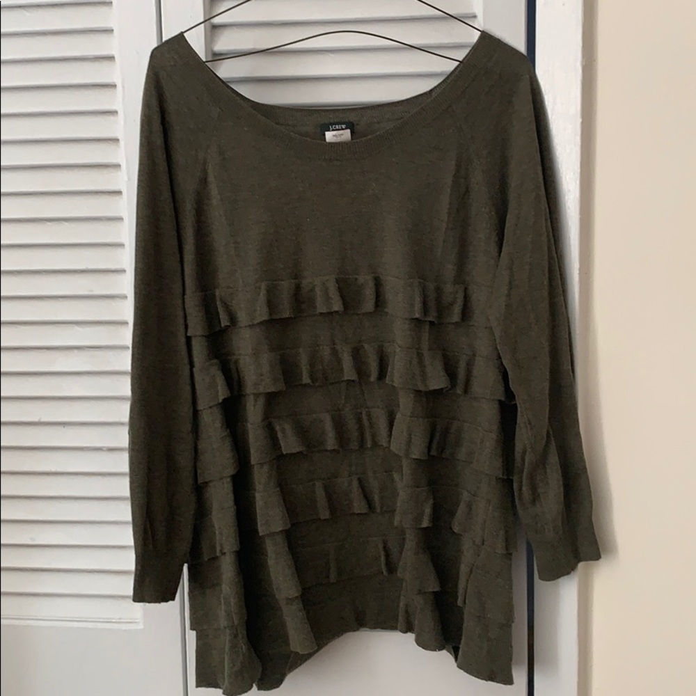 J.Crew Tiered Ruffle Sweater